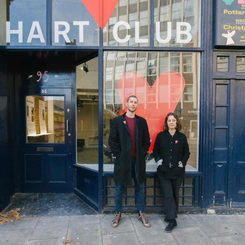 Helen and Ollie outside Hart Club