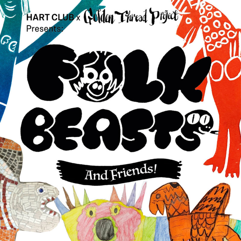 Folk Beasts and Friends exhibition poster